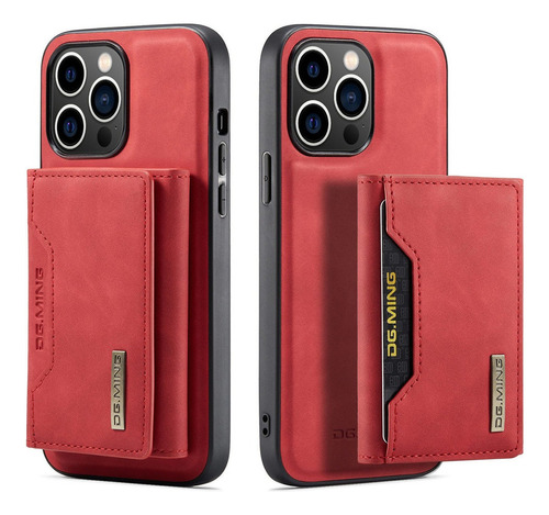 Funda Tipo Billetera Magnética Extraíble For iPhone 14 Pro