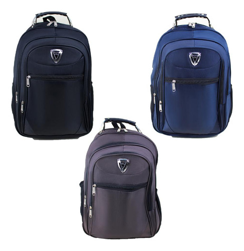 Mochila Executiva Minimalista Bolsa Social Reforçada Usb Cor Azul