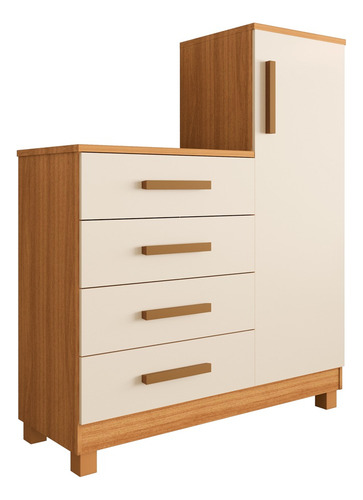 Cômoda Quarto Grande Bebê 1 Multiuso Sapateira 4 Gavetas