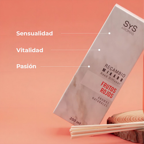 Sys Difusor Mikado (recambio) 200ml + Juego De Varillas
