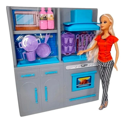 Muñeca Poppi Doll Kiara Cocinera Set Cocina - Sharif Express