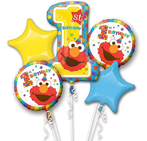 Mayflower Products Sesame Street 1er Cumpleaños Ramo De Glob