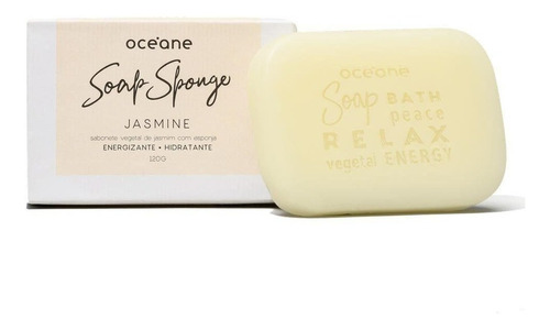 Oceane - Soap Sponge - Jasmine - Sabonete Jasmim Com Esponja