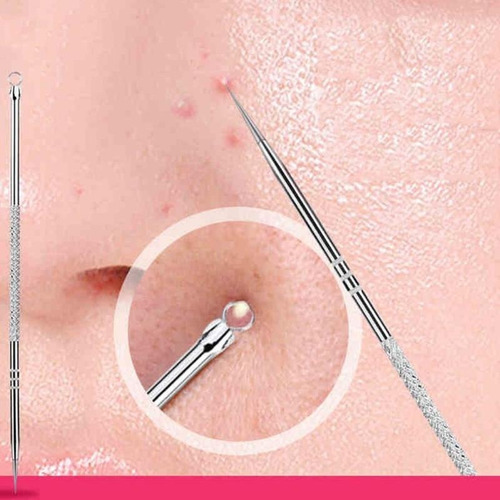 Imagem 2 de 10 de Extrator Acne Cravos Ferramenta Aço Inoxidável Espinhas