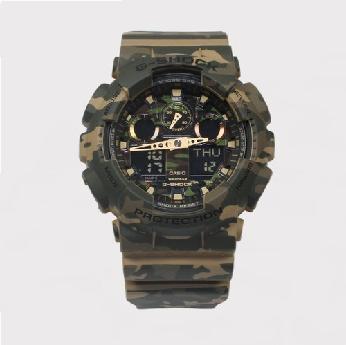 Relógio G-shock Ga-100cm-5adr Camuflado Original