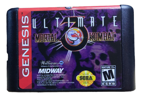 Juego Ultimate Mortal Kombat 3 Para Sega Genesis