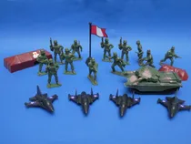 Comprar Soldaditos Pack X 12 Uds. + Bandera + 4 Aviones + Vehiculo .