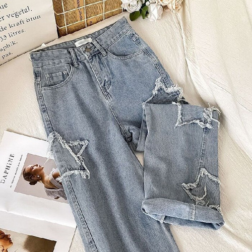 Blue Jeans Mujer Denim Coreano Y2k Vintage Clothes Mujer Pa