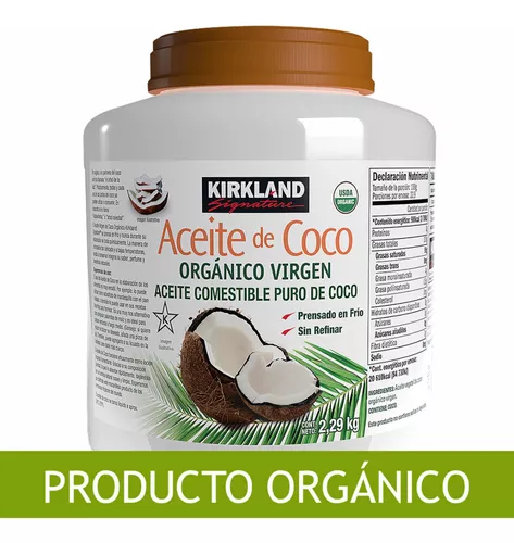 Kirkland Signature Aceite de Coco Virgen Orgánico, prensado en frío sin  refinar, 84 oz.