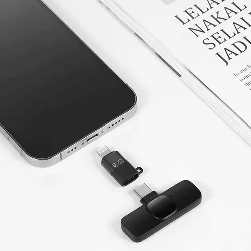 Micrófono Corbatero Inalámbrico A Batería Para Celular Usb