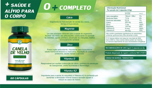 Imagem 3 de 3 de Kit Canela De Velho Mdk 3 Unidades + Brinde