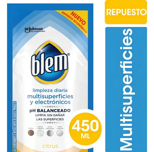 comprar Limpiador Multisuperficies Y Electrónicos Blem Citrus 450ml