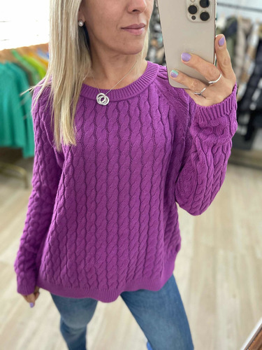 Sweater Trenzado Ancho Mujer The Big Shop