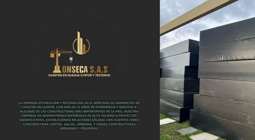 Empresa Consolidada De Suministro De Casetón En Icopor Para La Venta. Equipo Y Maquinaria Especializada Para La Producción Y Manejo De Casetón En Icopor Con Una Bodega Grande Incluida