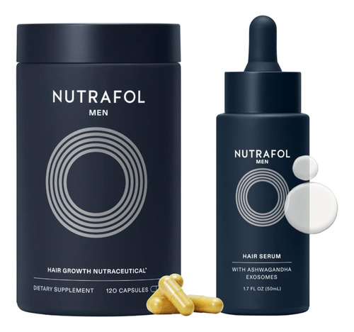 Nutrafol Men's Hair Growth Supplement And Hair Serum, Clínic