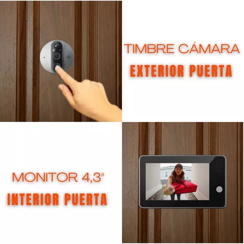 Timbre Mirilla Ojo Mágico Inteligente Wifi-pantalla Full Hd