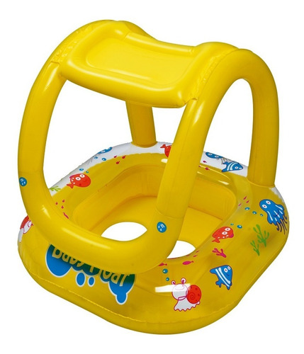 Bote Inflable Infantil Con Techo Para Pileta Niños 37243 