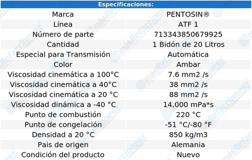 Aceite De Transmision Touareg V8 4.2l 04-11 Atf 1 20 Lts