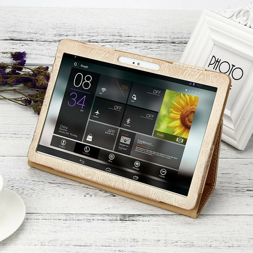 Funda Universal De Piel Para Tablet De 10,1 , Color Negro