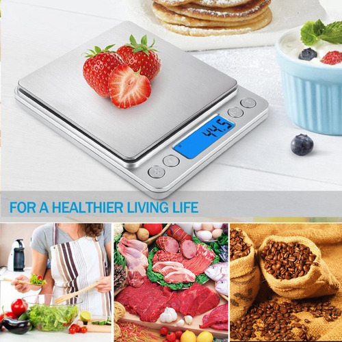 Báscula De Cocina De 3 Kg/0,1 G: Accue Para Cocinar Y Hornea