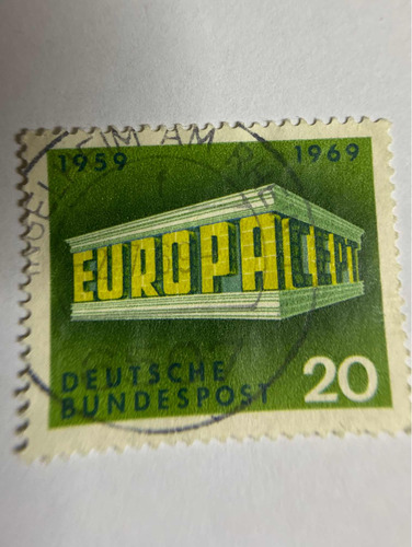 Sello Postal Alemania Europa 1969