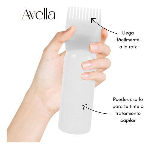 Botella Aplicadora Tinte Y Tratamientos Capilar, Con Peine