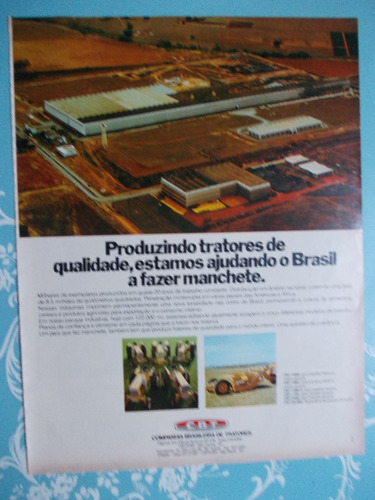 Propaganda Vintage. Cbt Campanhia Brasileira De Tratores