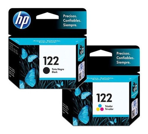 Kit De Cartuchos De Tinta Hp 122 Negro + Tricolor Original