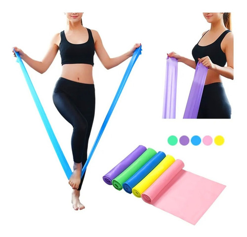 Imagen 1 de 5 de Banda Elástica De Resistencia Para Pilates Yoga / Lhua Store