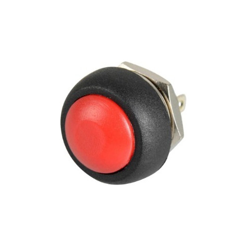 Pulsador Botón Redondo Rojo