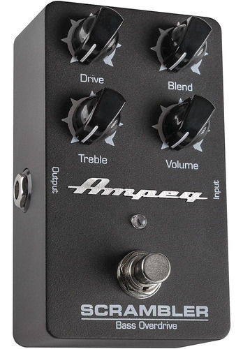 Ampeg Scrambler Pedal Overdrive Para Bajo Con True Bypass Color Gris oscuro