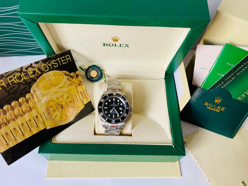 Reloj Rolex Clásico Submariner Plata/negro Men Plata Negro Negro (Usado)