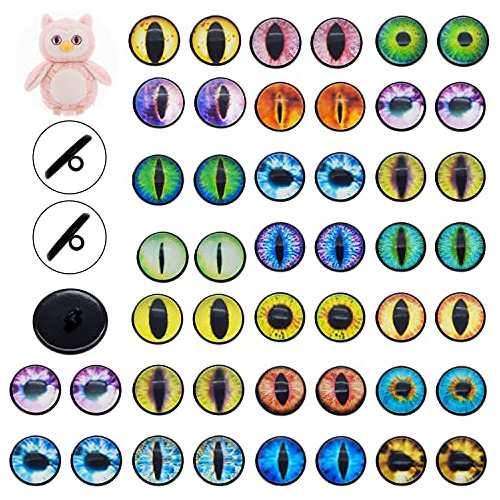 10 Parejas 25mm Sew On Eyes For Amigurumi Stuffed Plush Toys