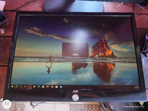 Monitor Aoc 917sw Lcd 19  Sin Pié De Apollo Falla Tubo Ccfl