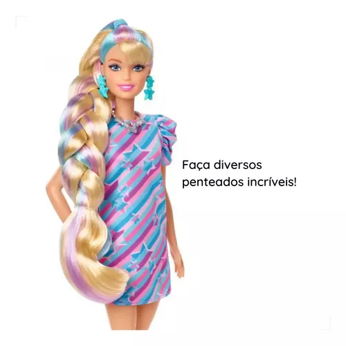 Boneca Barbie Fashion Totally Hair Estrela Acessórios Mattel