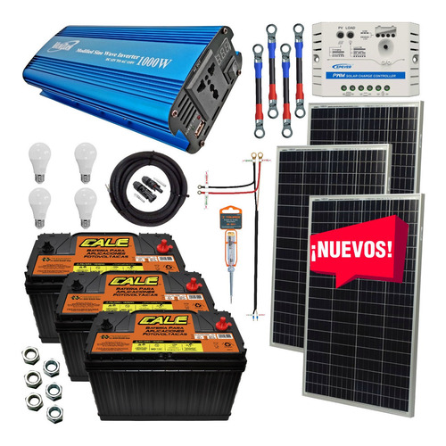 Kit Solar 1800 Watts, Baterías Cale Completo Listo Para Usar