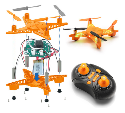 Sainsmart Jr. Kit De Mini Dron De Bricolaje Con Control Remo