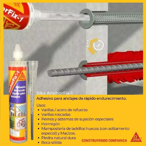 Sika Anchorfix 1 Adhesivo Poliester X 300ml Anclaje Químico