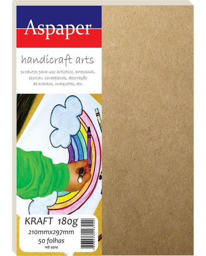 Papel Kraft Folha A4 180g. 210x297mm.