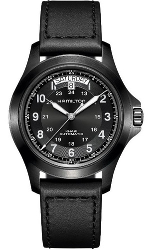 Relogio Hamilton H64465733 Khaki King Black Automatico