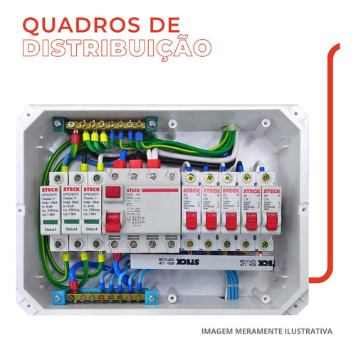 Kit Quadro Emb P/48 Disjuntor + Barramento Mono Neutro/terra