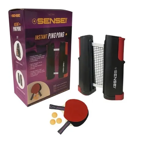 Set Ping Pong Sensei Instant Red + 2 Paletas + 3 Pelotas
