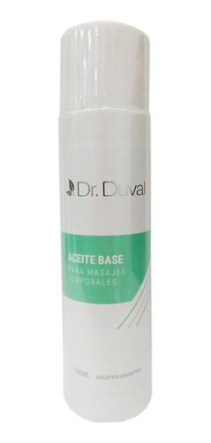 Aceite Base Para Masajes Corporales X 190ml Dr. Duval