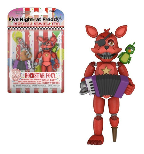 Boneco Articulado Rockstar Foxy - Pizzeria Simulator Fnaf 