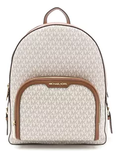 Mochila Michael Kors Jaycee Logo Grande Em Couro Original