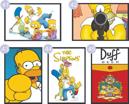 Imagem 1 de 9 de 5 Pôsteres Cartaz Família Simpsons Bart P/emoldurar 40x30cm