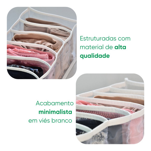 Kit 4 Colmeia Organizador Gaveta Calcinha Cueca Meia Roupa
