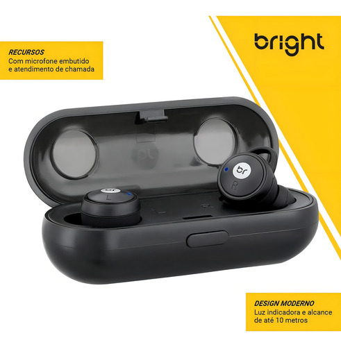 Fone Bluetooth Sem Fio Blacksound Com Microfone Bright 514