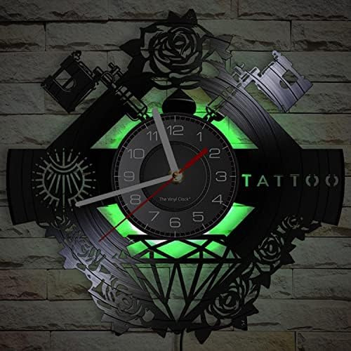 Timethink 12 Letreros De Estudio De Tatuaje Reloj De Pared C