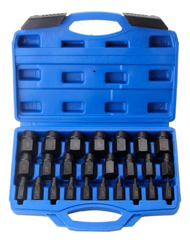 Juego De Extractores De Tornillos Con Caja, 25 Piezas, Cabez